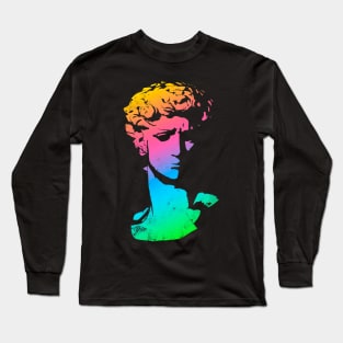 Greek Face Abstract - MultiColor Long Sleeve T-Shirt